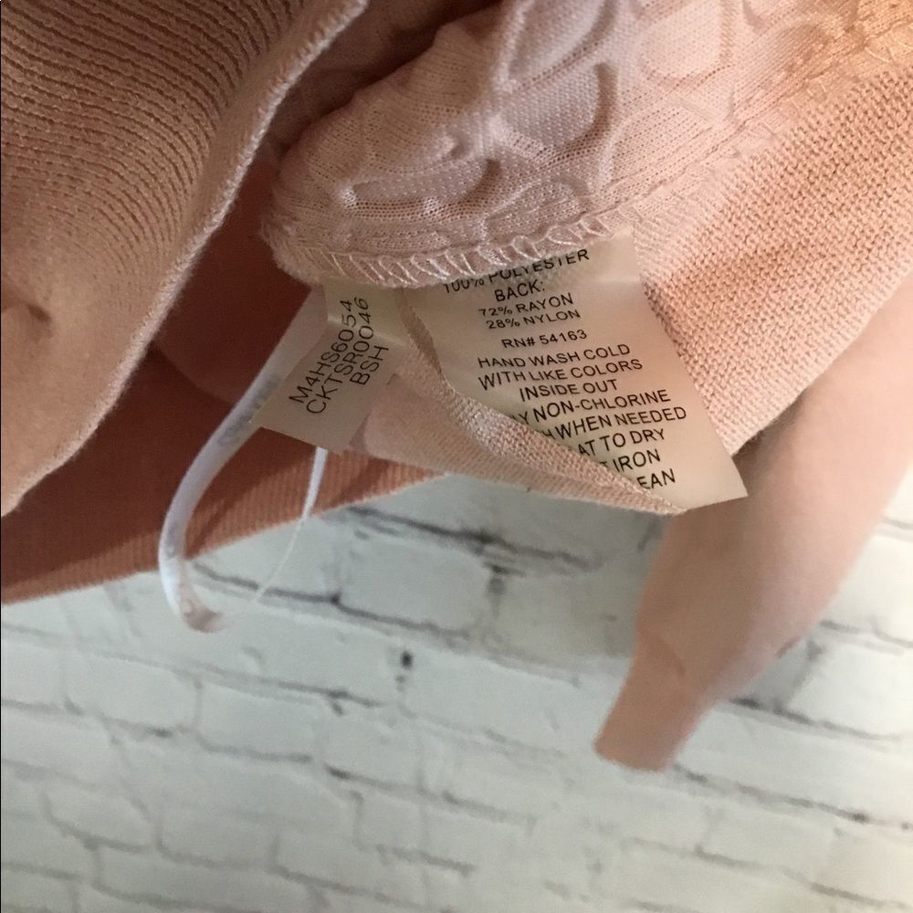 Calvin Klein Women Pale Pink Textured Knit Sweater Top‎ - Picture 3 of 15